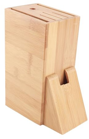 Pianto coltello in bambù Porta da cucina in legno Porta coltellina per coltello Organizzatore Strumento di stoccaggio multifunzionale per il piano di bambù da banco da cucina