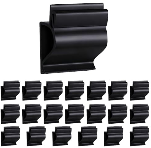 UMCHU 21 Pezzi Porta Etichette con slot frontale, Porta Cartellini Prezzi, Nero Segno Esposizione Clip, Clip Segno Supporto del Basamento per Visualizzare i Prezzi per Negozi di Alimentari/scaffali
