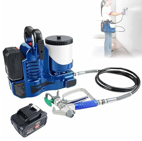 Pulvérisateur de peinture portable sans air, haute pression, puissance de 500 W, débit de 1,1 l/min, réglage de 6 vitesses pour peintures au latex et laques