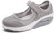 Moda Mujeres Tejida Cómodos Zapatos para Caminar Zapatillas De Deporte Talla 35-42 Zapatos Respirado Ligero Malla Mujeres Deporte Running Zapatillas Sacudir Casual Zapatos Height-Increasing Sneaker