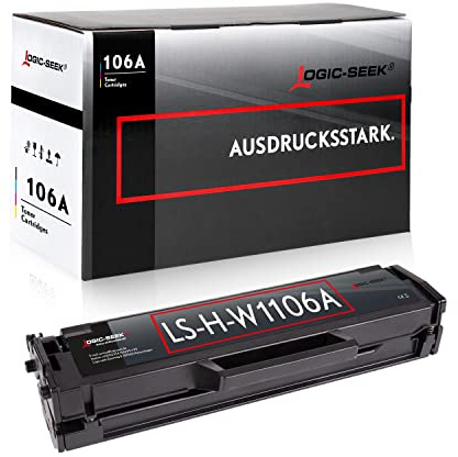 Logic-Seek 106A Toner Twinpack W1106A kompatibel für HP Laser 107w MFP 135wg 137fwg 135w 137fnw 135a 107a 107r 135r (2 X Schwarz) (2)
