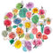 Navy Peony Frühlingsblumen-Sticker (23 Stück) – Süß, Wasserdicht, Langlebig | Sticker für Wasserflaschen, Laptops, Scrapbooks & Journals