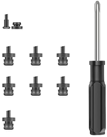 LeFix 8 x Screws Isolation Mounting Guide Screws with Grommets + Phillips Screwdriver Designed for 3.5 Hard Drive Solid State Drive,#6-32,10mm,Black,Phillips Head