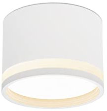 KYOTECH LED Aufbauspot Flach 230V Ø84x65mm Aufputz inkl. 6W GX53 Leuchtmittel Warmweiß 3000K 550LM Decken Aufbaustrahler Rund LED Aufputz Spotleuchte für Badezimmer Esszimmer Korridor