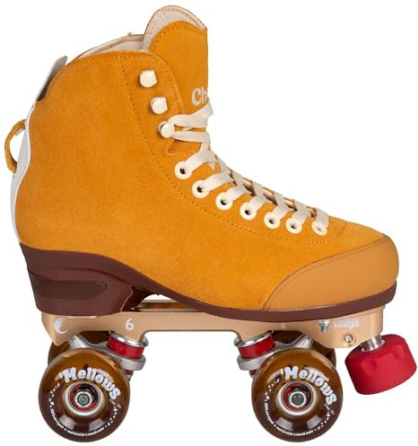 Chaya Rollschuhe Premium Maple Syrup - Roller Skates für Damen und Herren im Retro-Look für Roller-Disco - Roll-Schuhe in Braun