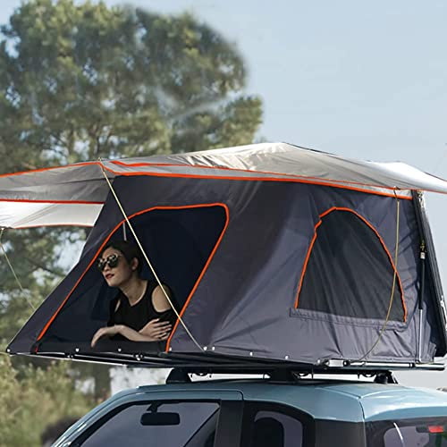 Dachzelt - Pop-Up-Hartschalen-Dachzelte für Camping, für Autos, LKWs, SUVs, Camping, Reisen, schnell zu öffnendes mobiles Schlafzimmer mit Teleskopleiter, Pop-up-Zelt, wasserdicht, regenfest