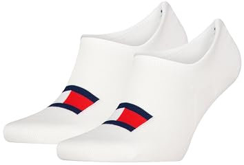 Tommy Hilfiger Unisex Footie Socken, Weiß, 39/42 (2er Pack)