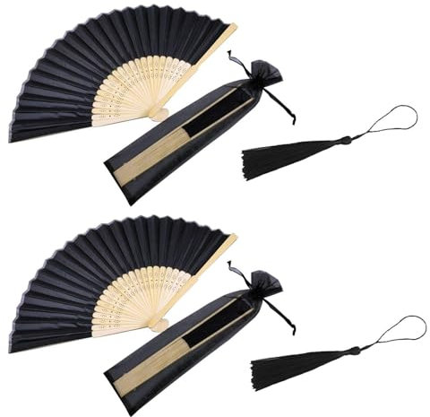 Éventails pliants 2 pièces, Glands 2 pièces, éventails de Danse, Cadeaux d'éventails de Mariage, éventails de Performance