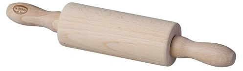 Dr. Oetker Mini-Holzteigrolle für Backbegeisterte – 23 cm, Massives Holz, stabil & langlebig für alle Teigarten, leichte Reinigung