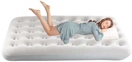 Opilroyn Matelas gonflable, matelas gonflable, matelas gonflable double face pour la maison, matelas gonflable pliable pour le camping à la maison et les voyages portables avec une capacité de charge