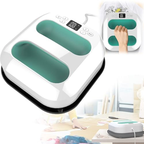 Transferpresse Plotter, 9x9 Transferpresse Heizpresse Plotter T-shirt Plotter Maschine Druckmaschine con Zeitmesser Schnelles Aufheizen Automatische Abschaltung fur Kleidung Taschen