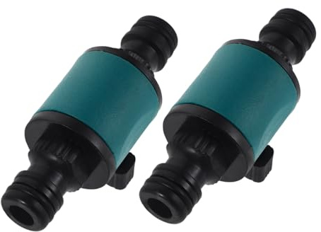 SUPVOX 2 Piezas Adaptador Conector Rápido Manguera Jardín Pzas con Válvula Reguladora Flujo Extensor Conector Enchufe para Tubería Agua Fácil Instalación y Reparación