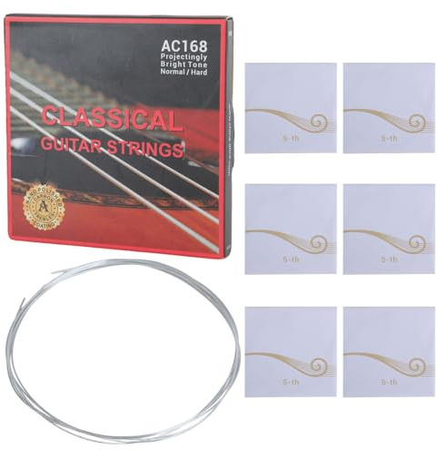 Juego de cuerdas de guitarra clásica, latón chapado en plata, para concierto principiante, accesorios de guitarra acústica
