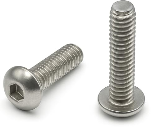 10 pezzi Viti inox M6 x 60mm testa bombata 6x60 mm - Viti per metallo cilindriche a 6 scanalature cave (BHC) - Acciaio inossidabile A2 - ISO 7380