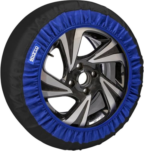 Sparco Set Med 2 Svarta Tyg Snöstrumpor - Storlek M - Lätt Att Montera, Tyst, Maximalt Grepp På Vägen