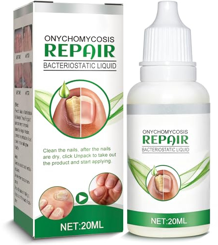 Fungal Nail Liquid for Toenails and Fingernails, Nail Repair and Strengthener for Damaged, Broken Nails, Nail Softener for Thick Toenails (20ml)