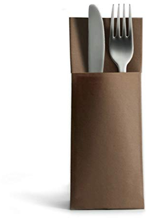 CHIC 1250 Besteckservietten Bestecktaschen braun Airlaid