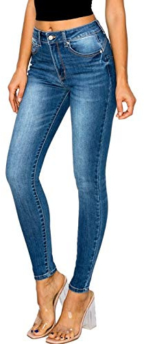 wax jean Women's High-Rise Push-Up Repreve Denim Skinny Jeans - blue - 7/28