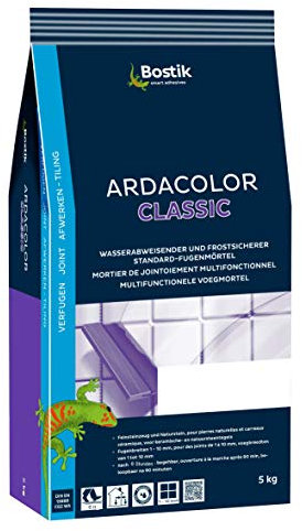 Bostik Ardacolor Classic Fuge Fliesen Fugenmörtel 5Kg silbergrau