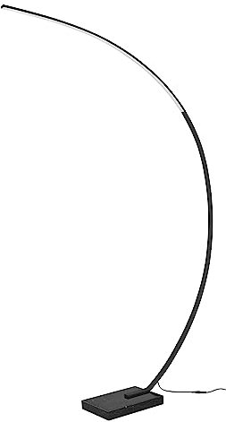 Trio Leuchten LED Stehleuchte Bangkok 426511832, Metall Schwarz matt, Fuß Marmor schwarz, inkl. 18 Watt LED, Fußdimmer