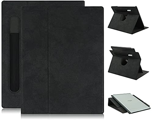 TOPCASE Fodral kompatibelt med anmärkningsvärt 2 10,2 tum 2020 släppt, PU-läder lätt stativ smart folio fodral för anmärkningsvärd 2 pappersplatta, svart