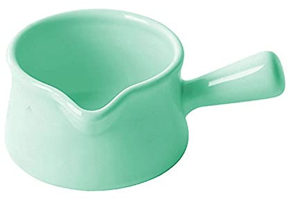 caihuashopping Salsera de Porcelana 2.95in x1.96 Barco de Salsa de biología con asa, Easy Plow Gravy Sauce Boat for Ensalada Vestidos Leche Crema de Caldo Salsera