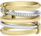 Fossil Prestack-Ring für Damen All Stacked Up Edelstahl Bicolor, JF045929989
