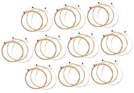 Toyvian 60 Stück Saiten Saiten Für Akustikgitarre Akustikgitarrensaiten Austausch Ukulelensaiten Folk-gitarrenzubehör Ersatz Banjo-saite Phosphorbronze Komponente Rostfreier Stahl