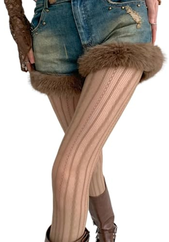 Orimommth Women Hollowed Out Rhombus Striped Lace Tights Stockings Vintage Patterned Sheer Fishnet Pantyhose Leggings