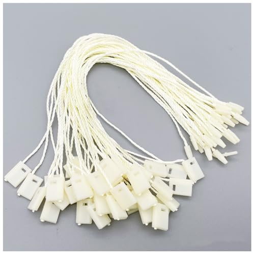 990 etichette sospese in nylon con chiusura a scatto, fili di sicurezza per il fissaggio di anelli, spilli di sicurezza, etichette di fissaggio, per etichetta, gioielli, 17 cm