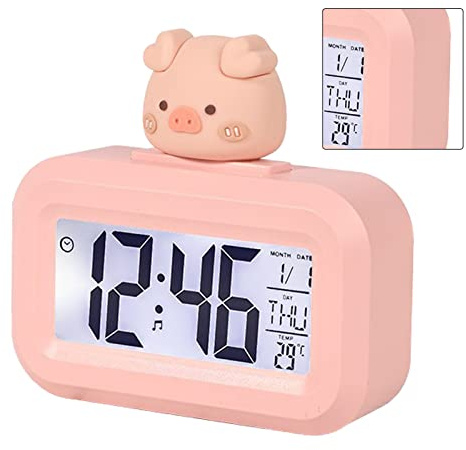 ACOGEDO Orologio Digitale per Bambini, Orologio Digitale da Tavolo Sveglia Carina, con Schermo LED, Orologio Intelligente da Scrivania per Bagno da Viaggio, per Visualizzare Calendario,