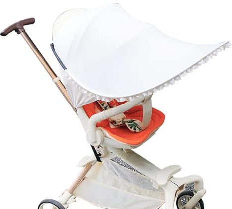 Parasol para cochecito – Toldo parasol para cochecito | Toldo ajustable con protección UV, parasol plegable para cochecito de verano, viajes, asientos de coche, moisés, cochecito al aire libre