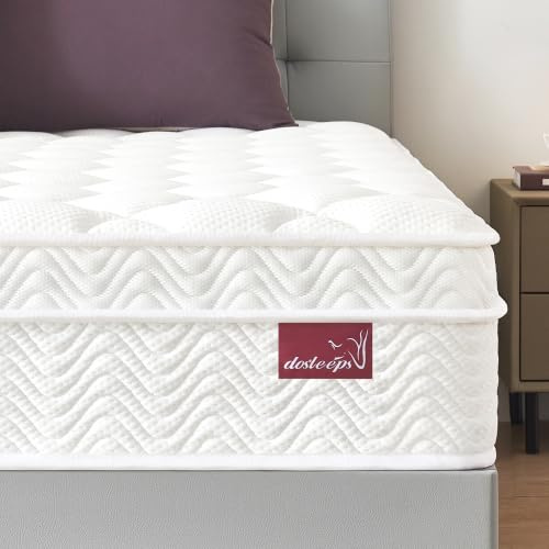 dosleeps Double Mattress 4FT6 | 10.6 Inch Memory Foam & Pocket Sprung | 9-Zone Orthopedic Support,Medium Firm,Edge Support,Motion Isolation 135x190x27cm