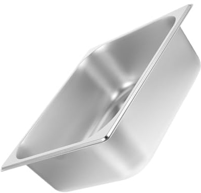 IMIKEYA Bandeja Buffet Grande Inoxidable Recipiente Reutilizable para Alimentos con Diseño de Esquinas Redondeadas para Uso Restaurantes Barbacoas y Catering Fácil de Limpiar y Resistente