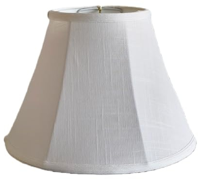 Bell Lamp Shades, 5.9x11.8x8.7 Inch Replacement Spider Fitter Shades for Table & Floor Lamps, Lighting for Bedroom Living Room Study (ZJ-Creamy White, Small Bell-1Pack)