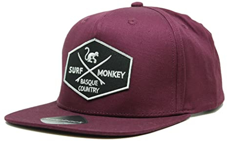 DRESSED IN MUSIC PLAY WITH ME Cappellino da Baseball Uomo/Donna Surf Monkey® - Snapback Regolabile - Cappello Sportivo - Taglia Unica (Granato)