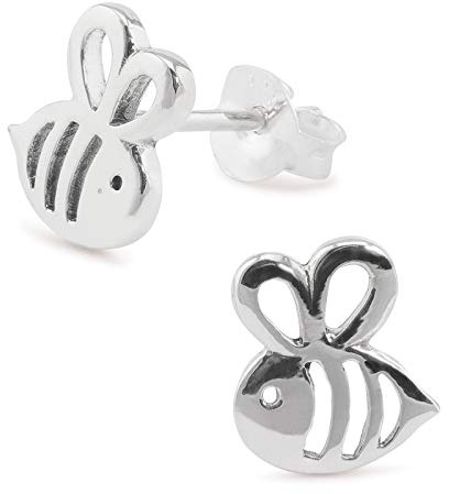 Monkimau Damen Ohrringe Biene Ohrstecker aus 925 Sterling Silver Silber