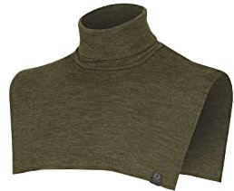 Dilling Herren Halswärmer aus Merinowolle Dunkelgrün meliert