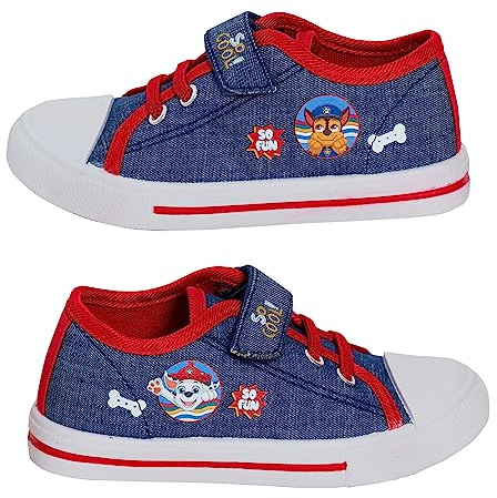 Paw Patrol Zapatos de lona para niños, fáciles de tocar, zapatos casuales de verano para niños, Tela vaquera, 30 EU