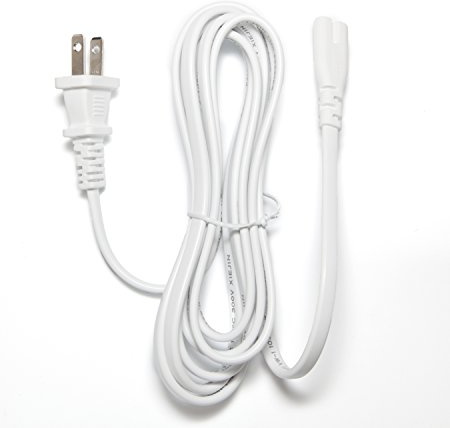 OMNIHIL [UL Listed] White 10 Feet Long AC Power Cord Compatible with iRobot Roomba Vacuum Charger Dock 17070 17064 e5 e6 I7 Power Cord Cable