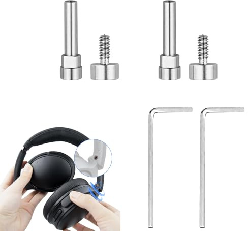 Metallvridbara stift tillbehör, gångjärn skruvar reservdelar för Bose QuietComfort 35/QC35/QC35 II/QC45/QuietComfort SE (QC SE)/New Quiet Comfort Wireless hörlurar