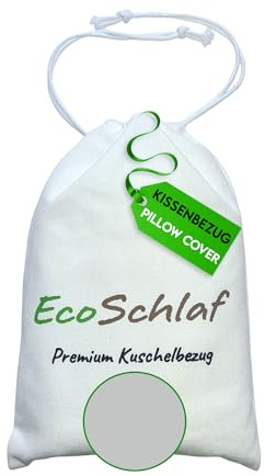 EcoSchlaf® Kissenbezug für Orthopädisches Kissen Premium Nackenstützkissen – Zertifiziert – [Für alle Kissen Dieser Form und Größe geeignet] aus Bambusfaser – Weich & Kuschelig (Wechselbezug Grau)