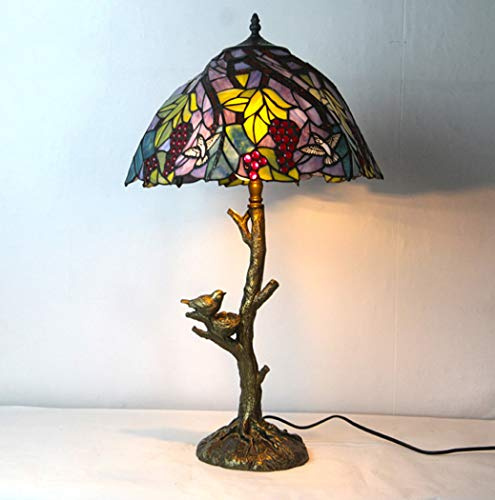 YRYRYW 16 tum stil bordslampa retro konstglas skrivbord lampor dekorationslampa för sovrum vardagsrummet sängbordsstudie Household faucets