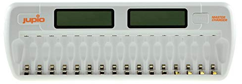JUPIO MASTER JBC0085 - Cargador AA/AAAA con 16 pilas