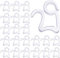 HIQE-FL Christmas Light Gutter Clips, 100 Piece Plastic Hooks for Indoor/Outdoor Use, Modern Style, Gutter Mount, Easy Install