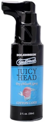 Doc Johnson GoodHead - Juicy Head - Dry Mouth Spray - Instantly Moisturize Your Mouth - Cotton Candy - 2 fl. oz. (59ml)