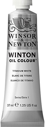 Winsor & Newton 8840005 Winton, feine hochwertige Ölfarbe - 37ml Tube mit gleichmäßiger Konsistenz, Lichtbeständig, hohe Deckkraft, Reich an Farbpigmenten - Titanweiß