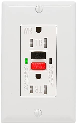 ANKO GFCI Outlet 15 Amp, UL Listed, Self-Test GFI Receptacles, TamperResistant, Weather Resistant, LED Indicator, with Decor Wall Plates and Screws, Indoor or Outdoor Use