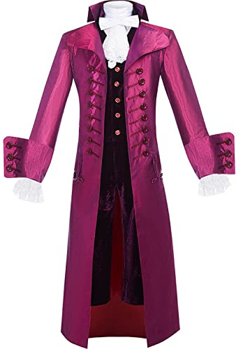 Weixu Colonial Uniform Cosplay Costume Purple Outfits for Women L