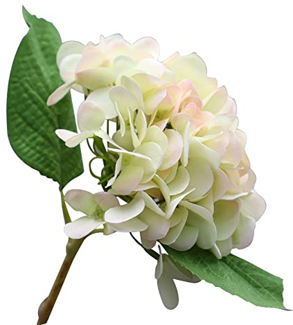 Flores artificiales de hortensias artificiales, flores artificiales realistas, ramo de hortensias artificiales, plantas de flores artificiales individuales de tallo largo para bodas, fiestas, oficina